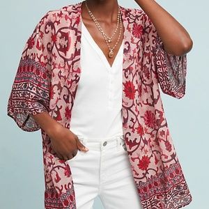 NWT Anthropologie Rose Bush Kimono